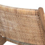 Iris Natural Finish Teak and Natural Woven Rattan Lounge Style Occasional Chair
