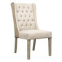 Jacob Two-Toned Oatmeal Linen and Jute Dining Chair