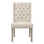 Jacob Two-Toned Oatmeal Linen and Jute Dining Chair