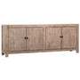 Kali 87"  Reclaimed Pine Textured Sideboard in Medium Brown