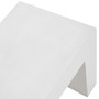 Layla 63" Indoor-Outdoor White Concrete Waterfall Bench