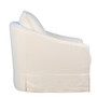 Leo Upholstered Performance Linen Slip Cover Occasional Chair in Oatmeal