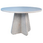 Piper 47" Diameter White Terrazzo Pedestal Dining Table