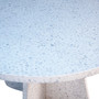 Piper 47" Diameter White Terrazzo Pedestal Dining Table