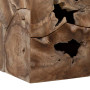 Scarlett 18" Square Natural Finished Teak Root Block Style End Table