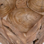 Scarlett 18" Square Natural Finished Teak Root Block Style End Table