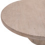 Sophia 42" Round Reclaimed Pine Modern Coffee Table with Ball Pedestal Base