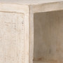 Stark Rectangular Reclaimed Pine Open Frame Side Table in a Light Wash Finish