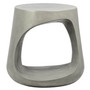 Candore Lightweight Concrete Round Indoor-Outdoor Side Table With Cutout In Natural Grey