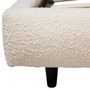 Allison Natural White Boucle Curved Panel Headboad Platform Bed