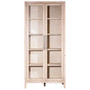 Ellie 93" High Reclaimed Pine and Glass 2-Door Cabinet