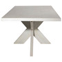 Gael 102" Rectangular Mango Wood Pedestal Table Finished in an Antique Whitewash