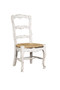 French Ladderback Side Chair, White - Set of 2