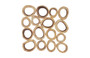 Chuleta Rings Wall Art, Chamcha Wood, Square, LG