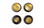 Broken Egg Wall Art, Black and Gold Leaf, Set of 4