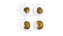 Broken Egg Wall Art, White and Gold Leaf, Set of 4
