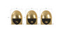 Fashion Faces Wall Art, Small, Black and Gold Leaf, Set of 3