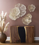 Flower Wall Art, Medium, Ivory, Metal