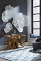 Flower Wall Art, Medium, White, Metal