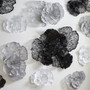 Flower Wall Art, Small, White, Metal