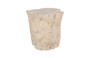 Log Side Table, Roman Stone