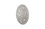 Molten Wall Disc, Large, Silver Leaf