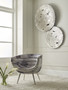 Molten Wall Disc, Large, Silver Leaf