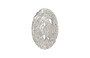 Molten Wall Disc, Small, Silver Leaf