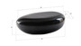 River Stone Coffee Table, Gel Coat Black, Small