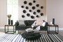 River Stone Coffee Table, Gel Coat Black, Small