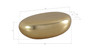 River Stone Coffee Table, Gold Leaf, Small