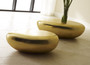 River Stone Coffee Table, Gold Leaf, Small