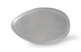 River Stone Coffee Table, Polished Aluminum, Small