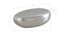 River Stone Coffee Table, Silver Leaf, Small