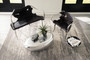 River Stone Coffee Table, Silver Leaf, Small