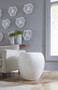 River Stone Side Table, Gel Coat White