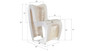 Seat Belt Dining Chair, White/Off-White