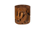 Teak Chunk Stool, Round
