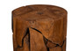 Teak Chunk Stool, Round