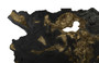 Burled Root Wall Art, Large, Black and Gold Leaf