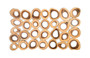 Chuleta Rings Wall Art, Chamcha Wood, Rectangular