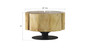 Clover Coffee Table, Chamcha Wood, Natural Finish, Metal Base