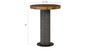 Concrete Bar Table, Chamcha Wood Top