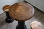 Concrete Bar Table, Chamcha Wood Top
