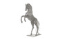Horse Pipe Sculpture, Rearing, Stainless Steel