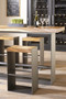 Iron Frame Bar Table, Natural
