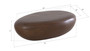 River Stone Coffee Table, Bronze, Large