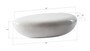 River Stone Coffee Table, Gel Coat White, Large