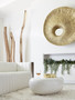 River Stone Coffee Table, Gel Coat White, Large