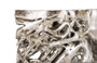 Square Root Console Table, Silver Leaf